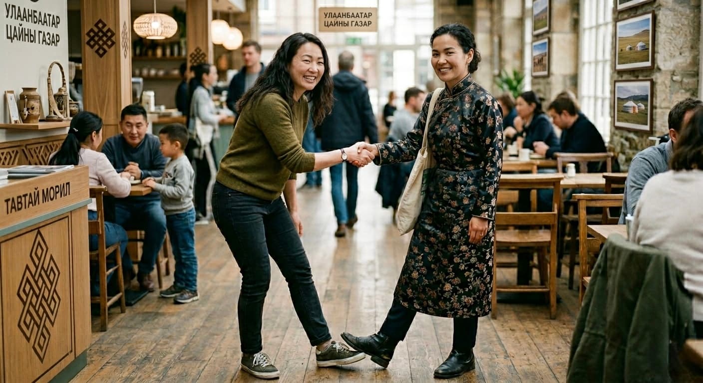 Step on a foot? Shake hands.