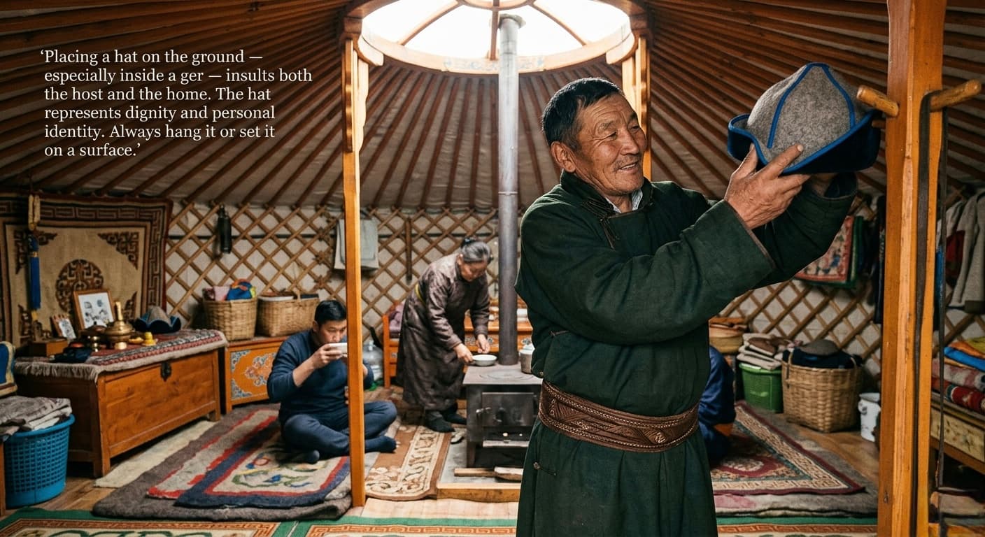 Never place your hat on the floor